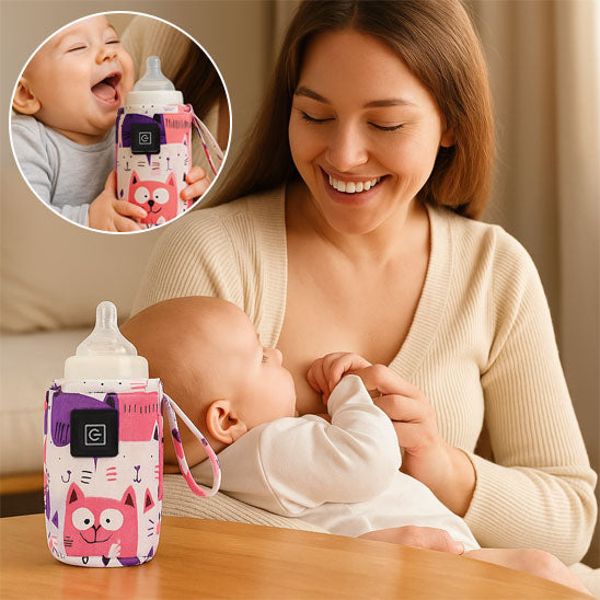 maman-souriante-allaite-bebe-et-pense-au-chauffe-biberon-portable