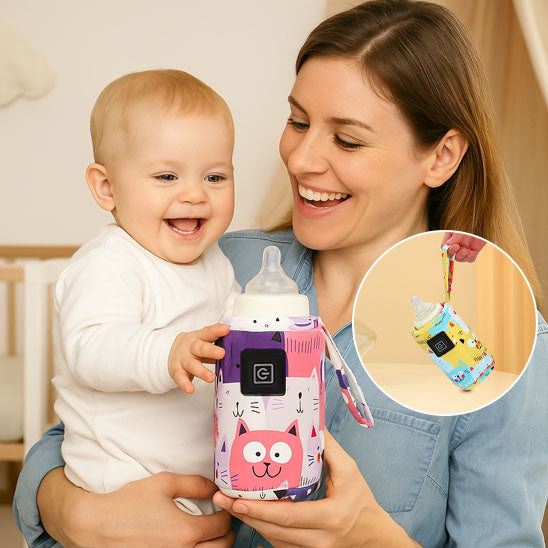 bebe-dans-les-bras-de-maman-regarde-chauffe-biberon-portable