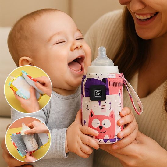 bebe-maman-tiennent-chauffe-biberon-portable