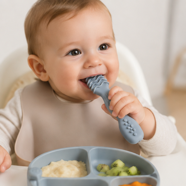 cuillere bebe pratique dans ses mains