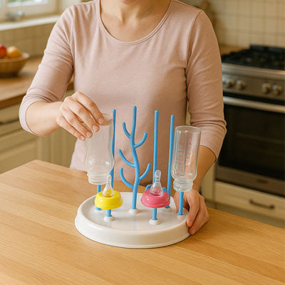maman-utilise-le-seche-biberon