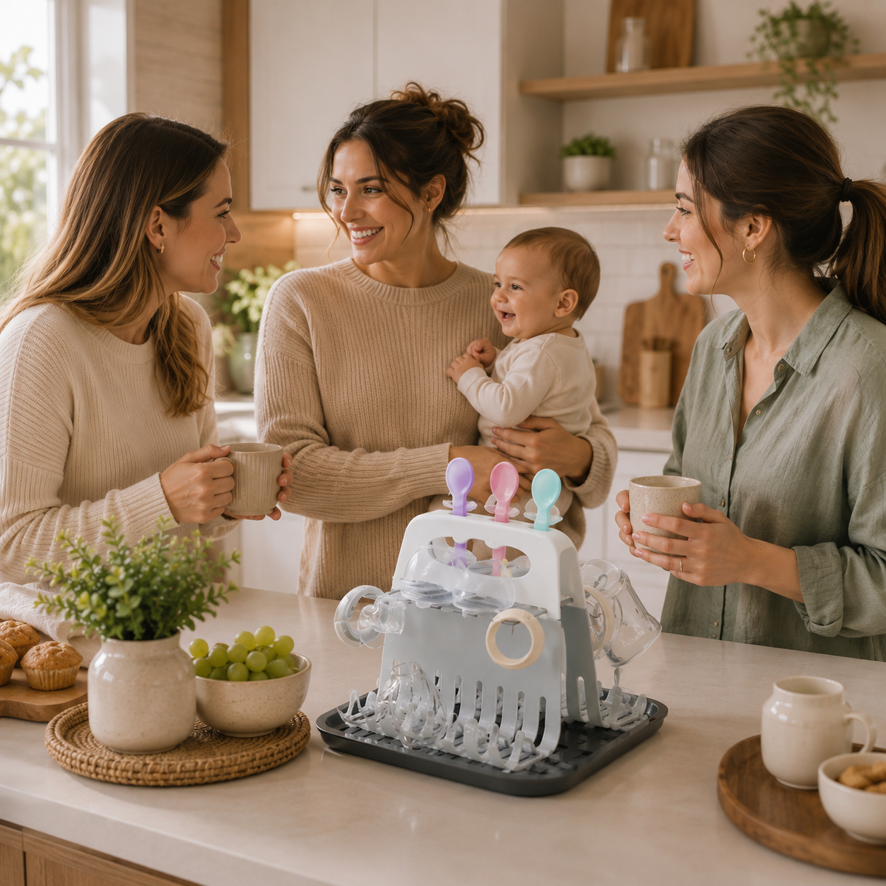 maman_et_ses_copines_en_cuisine_égouttoir_biberon_en_décoration