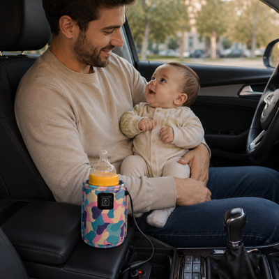 Chauffe biberon portable dans la voiture de papa