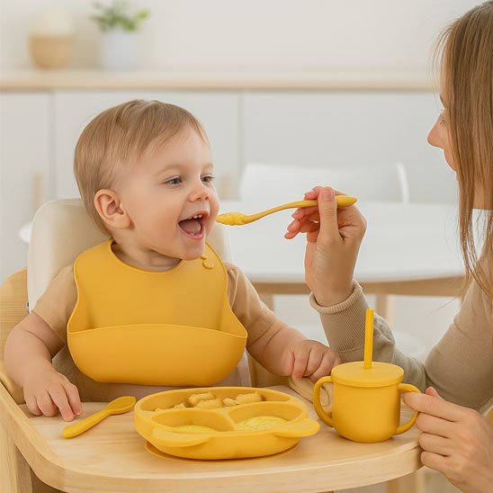 Vaisselle bébé | Colorée & Ergonomique - Mon paradis bébé